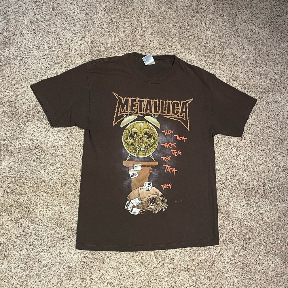 COPY - Vintage 90s Metallica life is pain tee